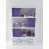 Maison de Poupées Mobilier de Salle de Bain Miniature Etagère Lilas Serviettes & Accessoires