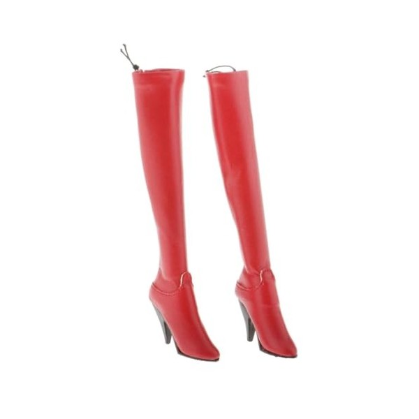 Ensembleaccessoires de poupée élégants avec cuissardes et chaussures – Chaussures de poupée rouges pour figurines de 12 – Am