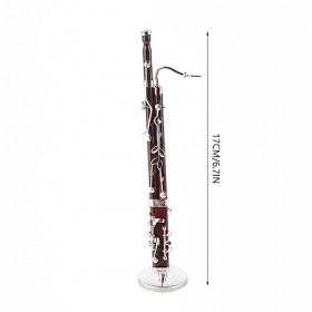 Garosa 17 cm Miniature Basson modèle Mini Instrument de Musique décor Maison de poupée modèle décoration de la Maison Cadeau