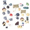 ADSE 30 pièces Simulation Micro décorations de Paysage Kit dornements Miniatures pour Bricolage Accessoires de Jardin de fée