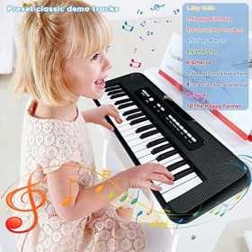 JUNDAJC Grand Enfants Musique Tapis de Piano pour Filles Garçons 120x50cm  Sol Clavier Tapis de Musique