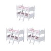 Paowsietiviity Lot de 3 mini lits superposés pour maison de poupée échelle 1/12 pour accessoires de décoration fraise, style 