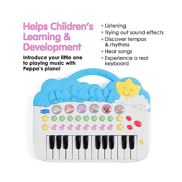 Peppa & Friends Piano pour enfants – Apprentissage interactif et développement de lenfant, écoute, motricité fine, musique, 