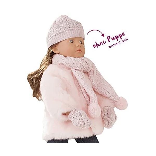 Götz 3402980 Set Furry Christmas pour lhiver - Set de vêtements pour poupées de T. XL - Set de 3 vêtements et Accessoires po