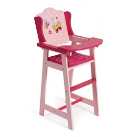 Bayer Chic 2000-501-90 - Chaise Haute pour poupée jusquà 46 cm, Meubles de poupée, Accessoires de poupée, Rose Papilio, 30 x