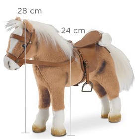 Götz 3401926 Poupée Cheval Haflinger Fritz Hauteur au Garrot 24&nbsp;cm - Cheval en Peluche Souple pour poupées, 28&nbsp;cm de Haut -