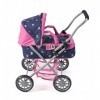 Bayer Chic 2000 - Landau pour poupée Smarty, Petite Poussette pour poupée à partir de 2 Ans, Papillon, Bleu Marine/Rose, 555-