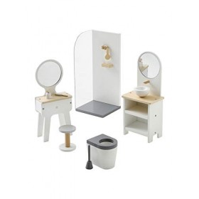 VERTBAUDET Mobilier de Salle de Bain pour poupée Mannequin en Bois Blanc TU