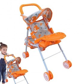 Poussette Jouet - Creative Kid Poussette Jouet Poussette pour Poupées,Accessoires de poupée pour Fille à partir de 3 Ans Acce