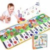 Vesaneae Tapis Musical avec 8 Instruments, Tapis de Piano Tapis de Danse pour Bébé Enfants, Jeux Tapis de Musique Tapis de Cl