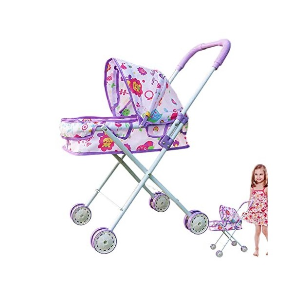 Poussette Jouet - Poussette Parapluie rétractable pour - Poussette Jouet pour Filles pour Une Utilisation en intérieur et en 