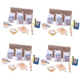 ifundom 4 Ensembles De Jouets pour Maison De Poupée Accessoires De Cuisine Simulation Coupe Décorations De Cuisine Petit Joue