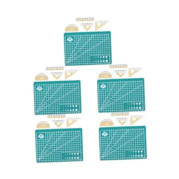 Abaodam 5 Ensembles Maison De Poupée Imitation Règle Mini Fournitures Scolaires Accessoire De Maison De Poupée Modèle Accesso