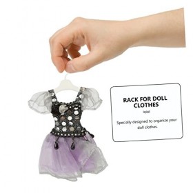 ibasenice 400 Pièces Poupée Cintre Cintres 18 Accessoires De Poupée Mini Cintre Poupée 18 Vêtements Et Accessoires De Poupée 