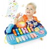 Jouet Bebe ,Jouet Enfant 1 2 3 ans Jouets Musicaux pour Bébés avec Téléphone Perle Labyrinthe Engrenage Xylophone Piano,Jeux 