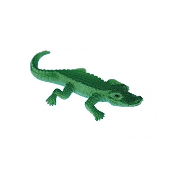 Miniblings 10x Crocodile Figurine Animal en Caoutchouc Alligator bébé Zoo Vert