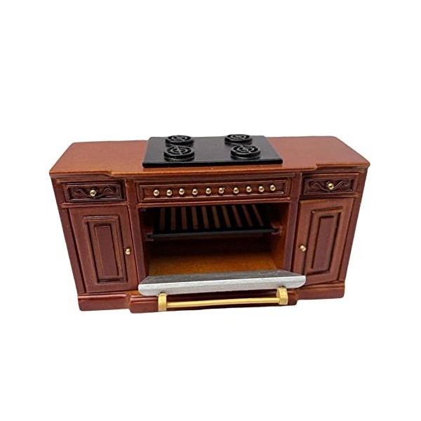 Harilla 1/12 Maison de poupée cuisinière à Bois Accessoires Jouets Micro Paysage Petite Maison modèle Meubles Maison de poupé