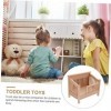 Yardwe 3 Pièces Maison De Poupée Décoration Mini Berceau pour Bébé Playset Accessoires Poupées Chambre Décor Miniature Lit Su