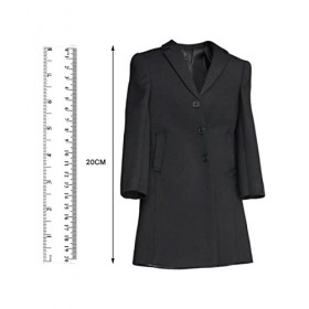 predolo 1/6 Échelle Figure Vêtements pour Poupées Dressing Accessoire pour Poupées Bouton Tissu Trench Coat Costume pour Figu