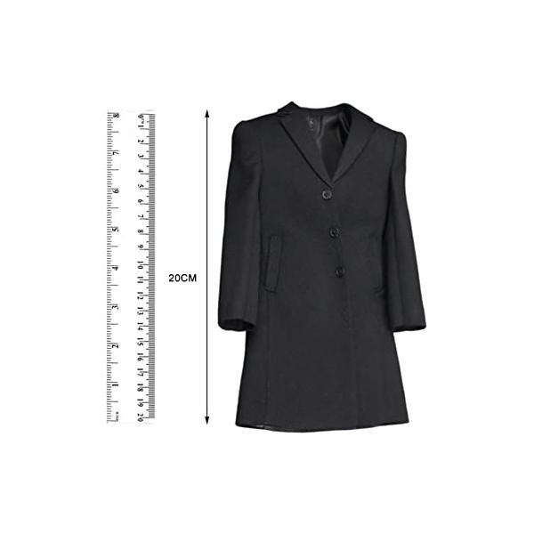 predolo 1/6 Échelle Figure Vêtements pour Poupées Dressing Accessoire pour Poupées Bouton Tissu Trench Coat Costume pour Figu