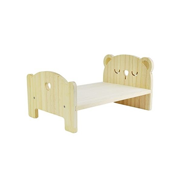 Amagogo Ameublement de Maison de Poupée 1/6 Lit de Décoration en Bois pour Chambre de Poupées Maisons de Poupées Accessoire à