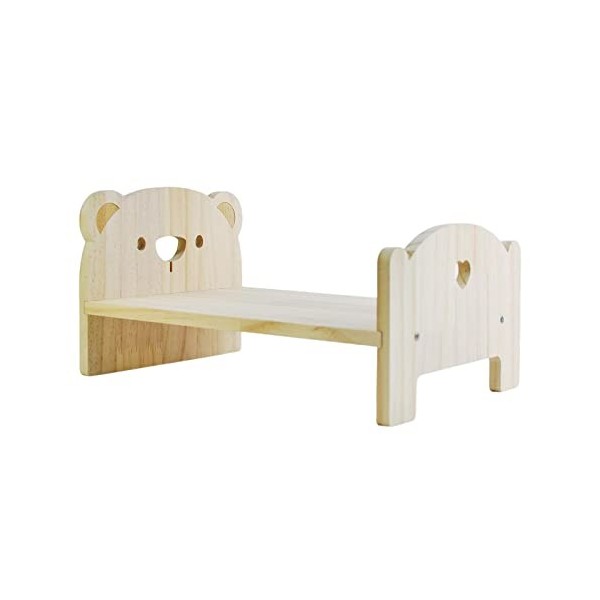 Amagogo Ameublement de Maison de Poupée 1/6 Lit de Décoration en Bois pour Chambre de Poupées Maisons de Poupées Accessoire à