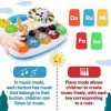 kimonca Bebe Piano Jouets avec Lumineux et Son, Jouets Musical Clavier de Piano Educatif Cadeaux pour 18 24 Mois Garçons Fill