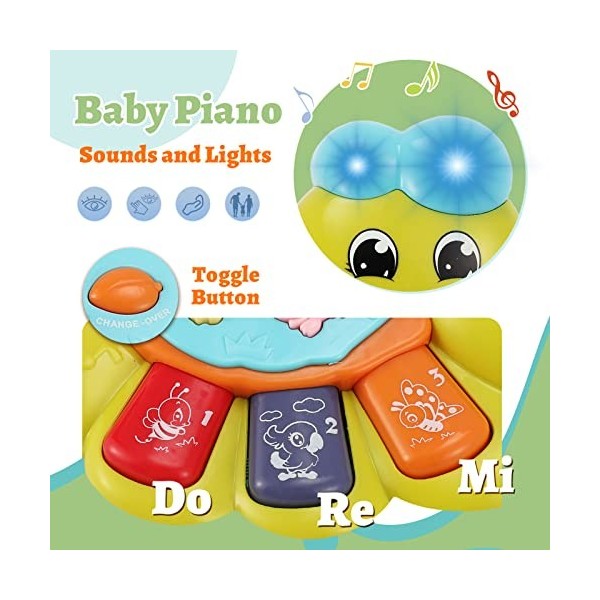 2 en 1 Tapis Musical Bébé,Tapis De Piano&Amp pour Enfants,Tapis De