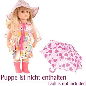 Götz 3402190 Ensemble Rainy Day - Vêtements de Pluie printanière pour poupées de T. XL - Set de 5&nbsp;vêtements et Accessoires po