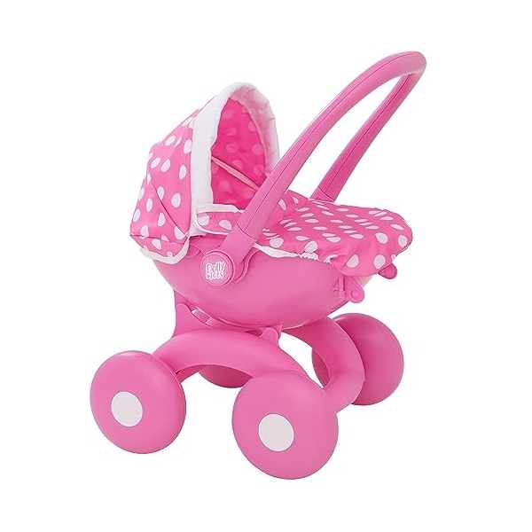 Dolly Tots My First Landau 4 en 1 | Poussette rose pour enfants | Poussette pour bébé, nacelle, siège bébé | Accessoires de p