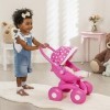 Dolly Tots My First Landau 4 en 1 | Poussette rose pour enfants | Poussette pour bébé, nacelle, siège bébé | Accessoires de p