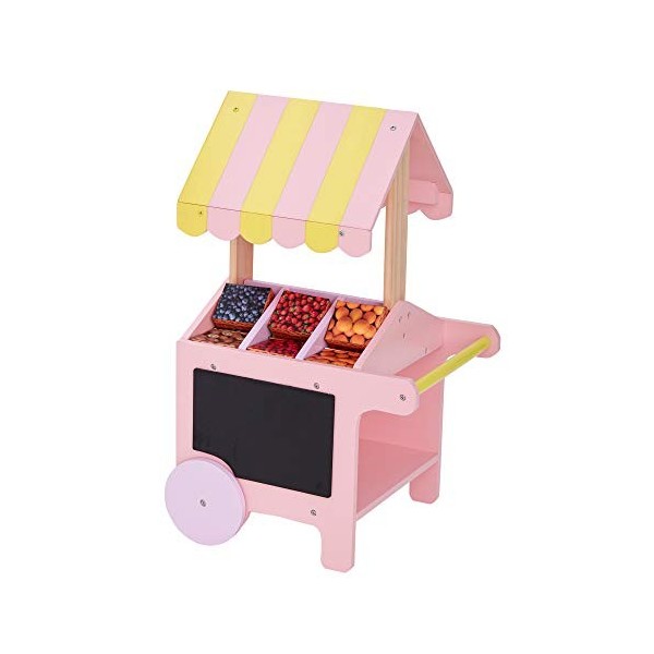 Chariot à pâtisseries en bois accessoires de jeu pour poupées de 40 cm Le Monde dOlivia TD-12879A