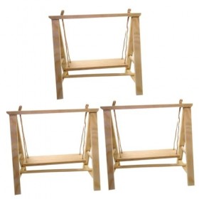 Toyvian 3 Pièces Mini Meubles Accessoires DExtérieur Accessoires De Poupée Mini Accessoires pour Poupées Meubles en Bois