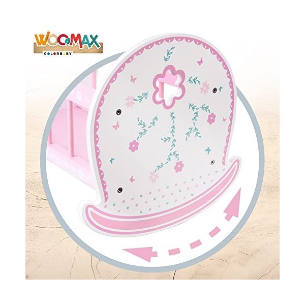 COLORBABY WOOMAX, 30-40 cm, 47,5 x 35 x 35 cm, Blanc, Berceau poupées Bois, Recyclable, à partir de 3 Ans, 46474 , Lit bébé 