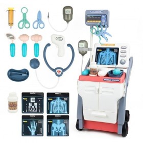 KalaDuck Kit Jouet Docteur pour Enfants 3-5, Jouet Chariot Médical pour Enfants avec Sons Simulés, Jeux de Rôle Docteur Enfan