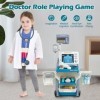 KalaDuck Jouets Docteur pour Enfants, Kit Chariot Médical avec Sons, Stéthoscope et Autres Accessoires, Jeux de Rôle de Médec