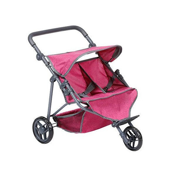 KNORRTOYS.COM- Poussette Double-Berry, 16731, Framboise, 64 x 48 x 55 cm