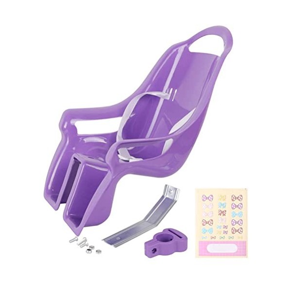 SPYMINNPOO Siège de Poupée, Accessoire de Fixation de Vélo de Vélo pour Fille Poupées de Vélo Animaux en Peluche Violet 