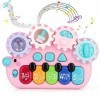 Own1one Jouet Musical Piano pour Bébé 6 Mois, Jouets de Clavier de Piano avec Lumière, Jouet Instrument de Musique Enfant pou