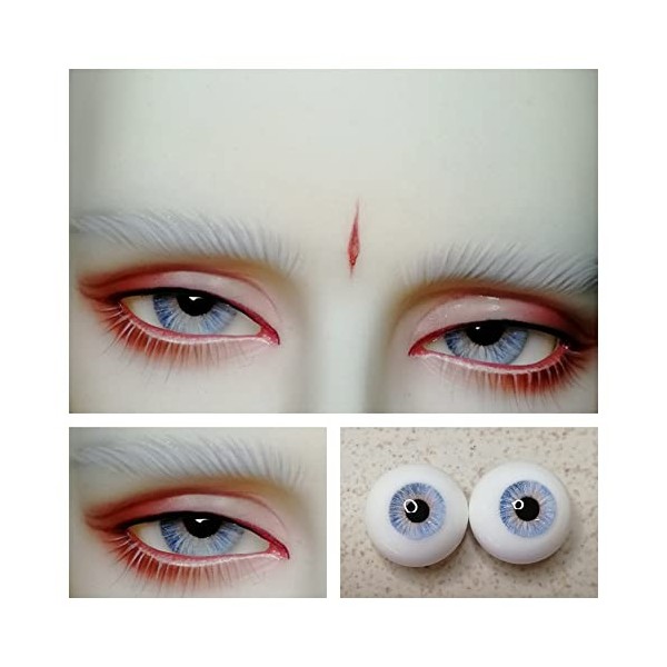 SFPY 1 Paire BJD Poupée Résine Yeux Fait Main Personnalisé Poupée Accessoires pour 1/3 1/4 1/6 BJD Doll DIY Réaliste Globes O