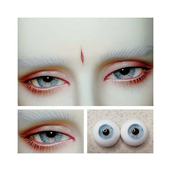 SFPY 1 Paire BJD Poupée Résine Yeux Fait Main Personnalisé Poupée Accessoires pour 1/3 1/4 1/6 BJD Doll DIY Réaliste Globes O