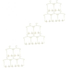 ifundom 25 Ensembles Poupée Cintre Cintres 18 Pouces Poupée Vêtements Cintre pour Pantalon 20Cm Poupée Manteau Cintre Maison 