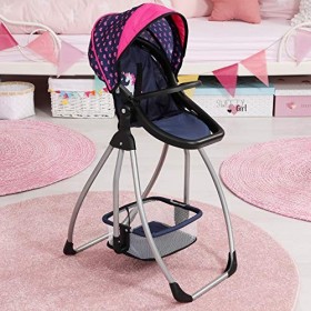 Bayer Design 63554AA Chaise Haute de poupée Trio, Siège et Balançoire pour Poupon, Jouet dImitation, Accessoire Poupées, Mod