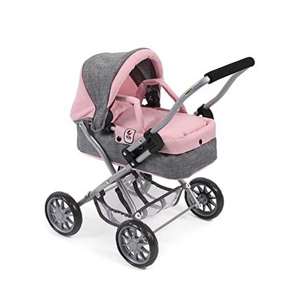 Bayer Chic 2000 555-15 Poussette pour poupée Smarty pour Enfants à partir de 2 Ans Mélange Gris/Rose