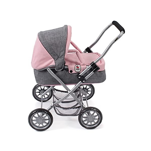 Bayer Chic 2000 555-15 Poussette pour poupée Smarty pour Enfants à partir de 2 Ans Mélange Gris/Rose