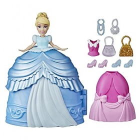 Disney Princess- Disney Princesse Styling Surprise Cendrillon Mini Jeu de poupée avec Robes et Accessoires, Jouets pour Fille
