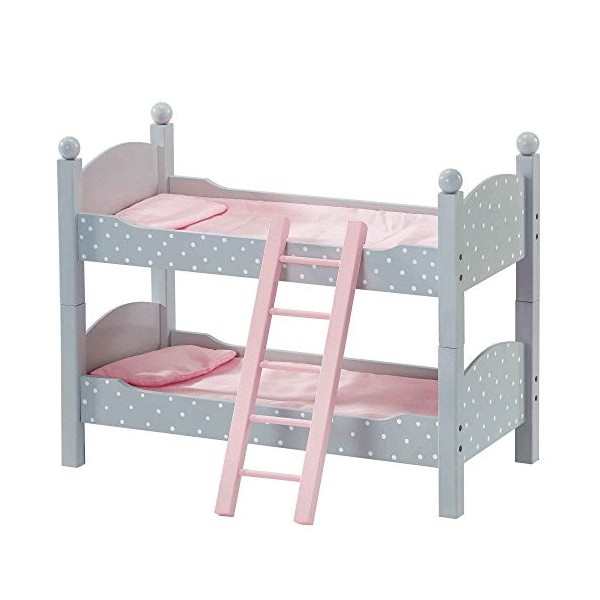 Olivias Little World Lit superposé poupée Poupon Polka Dots Princess 2 couchettes Bois TD-0095AG