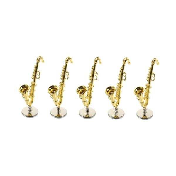 ifundom 5 Pièces Accessoires pour Maison De Poupée Mini Saxophone M