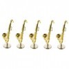 ifundom 5 Pièces Accessoires pour Maison De Poupée Mini Saxophone Modèle Instrument De Musique Mini Saxophone Musical Miniatu