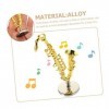 ifundom 5 Pièces Accessoires pour Maison De Poupée Mini Saxophone Modèle Instrument De Musique Mini Saxophone Musical Miniatu